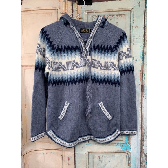 American South Side Alpaca Hooded Sweater LG - Picture 1 of 4
